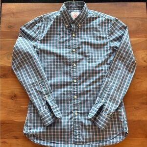 J Press Classic Blue Checkered Shirt